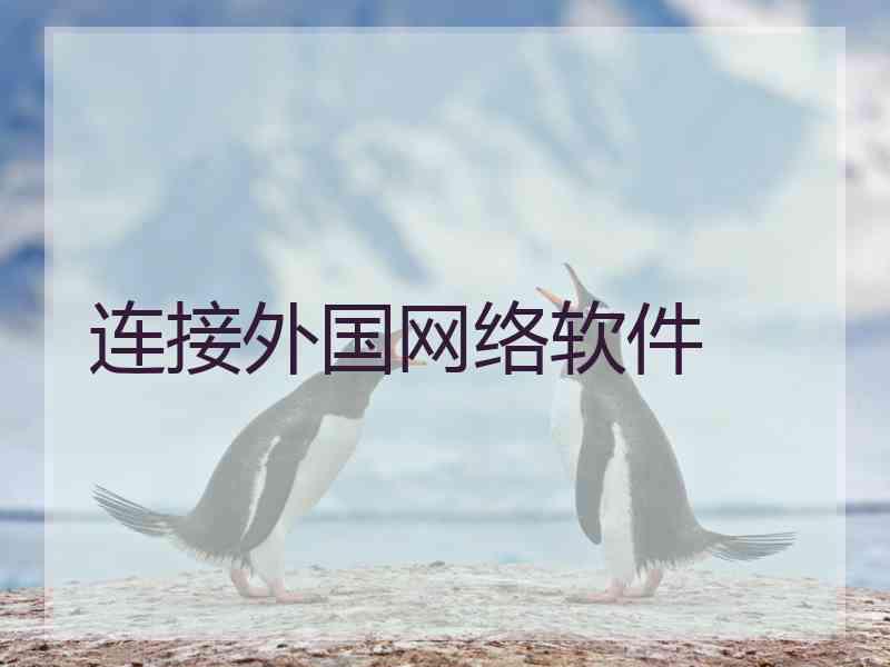 连接外国网络软件