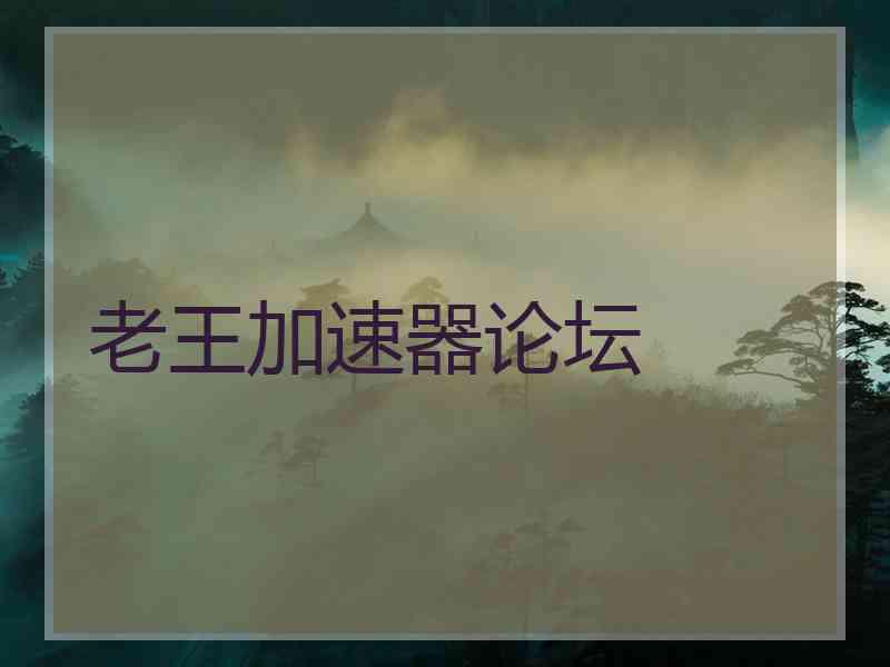 老王加速器论坛
