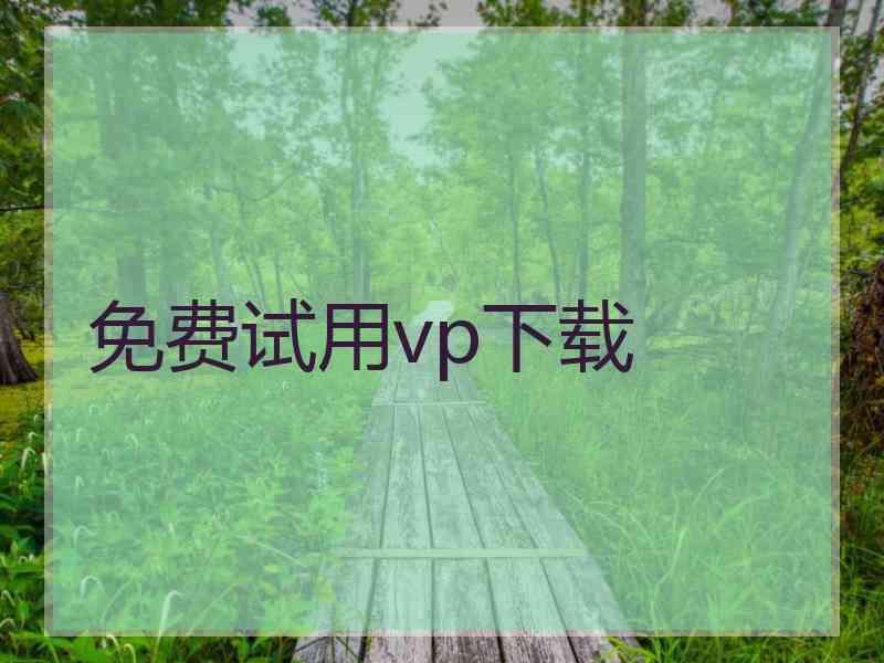 免费试用vp下载