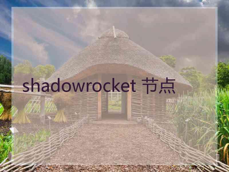shadowrocket 节点