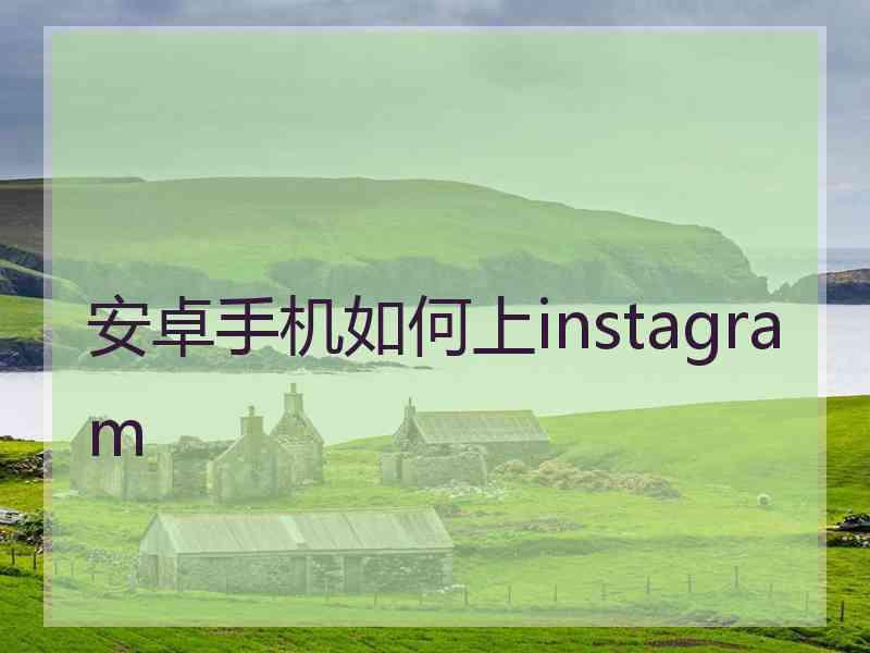 安卓手机如何上instagram