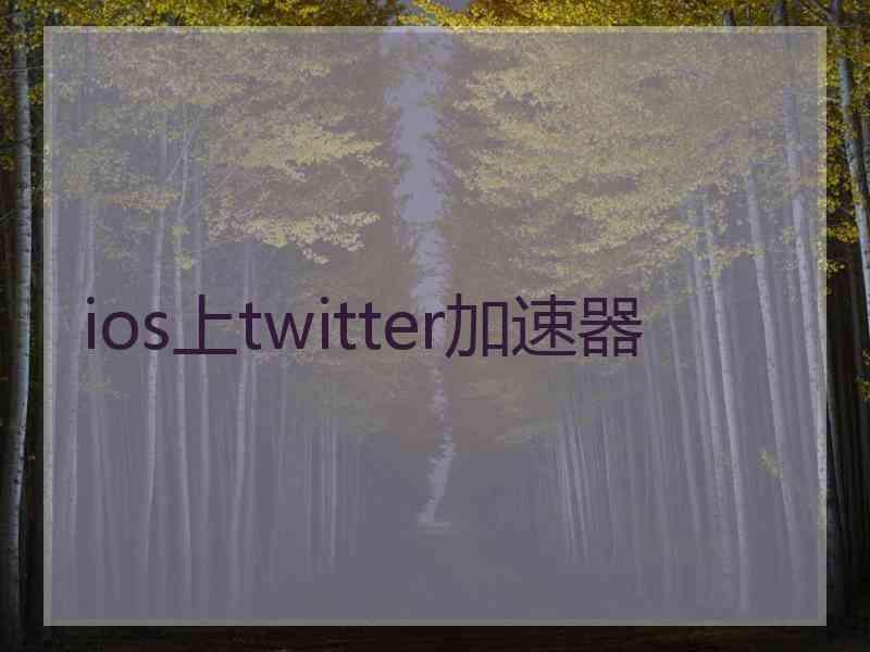 ios上twitter加速器