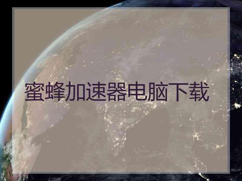 蜜蜂加速器电脑下载