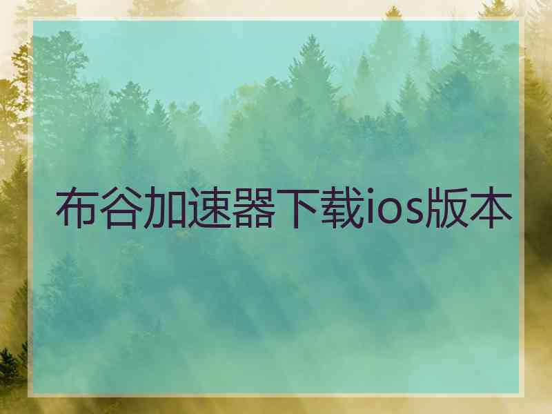 布谷加速器下载ios版本