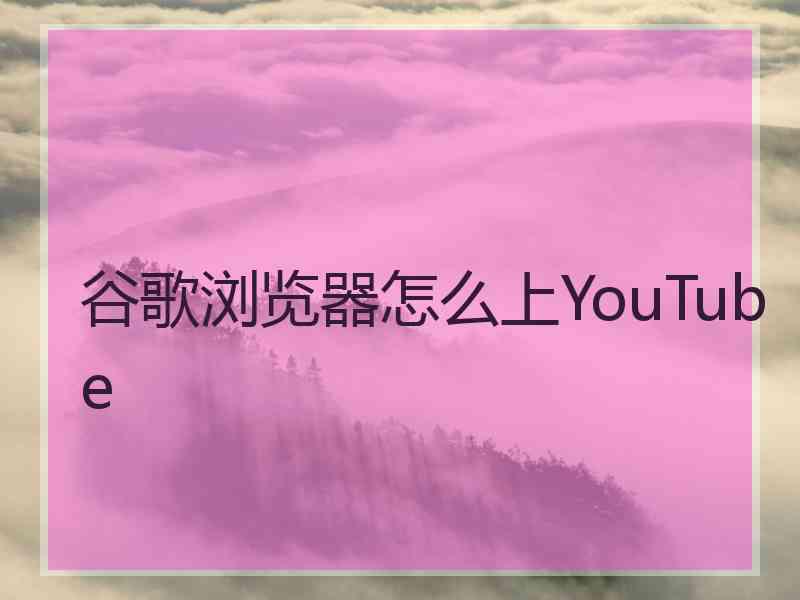 谷歌浏览器怎么上YouTube