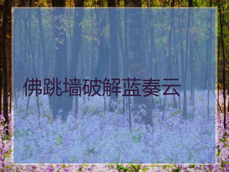 佛跳墙破解蓝奏云