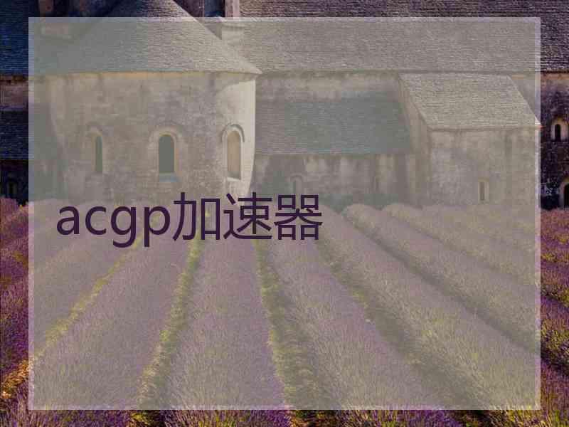 acgp加速器