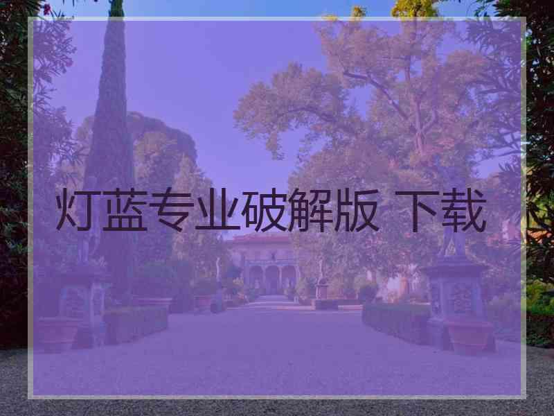 灯蓝专业破解版 下载