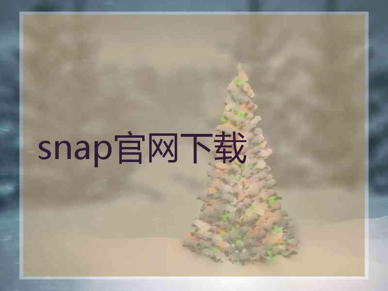 snap官网下载