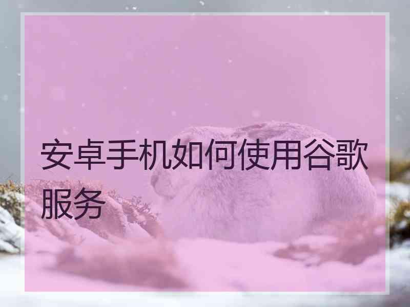 安卓手机如何使用谷歌服务