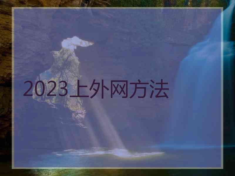 2023上外网方法