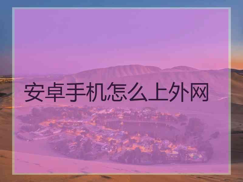 安卓手机怎么上外网