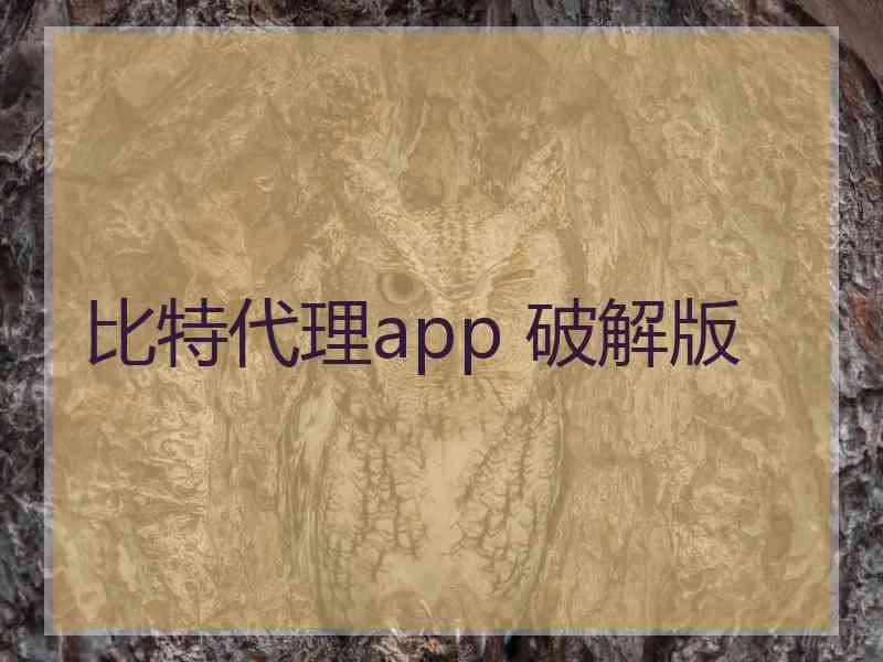 比特代理app 破解版