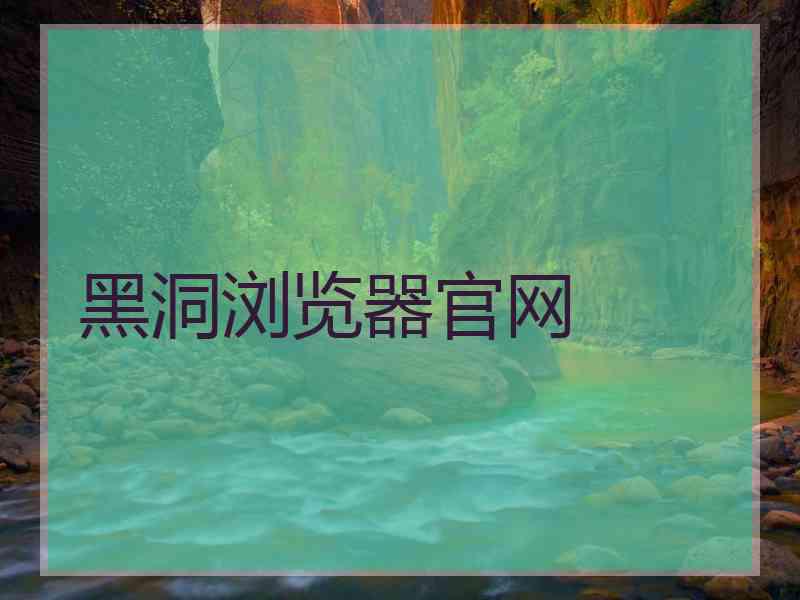 黑洞浏览器官网