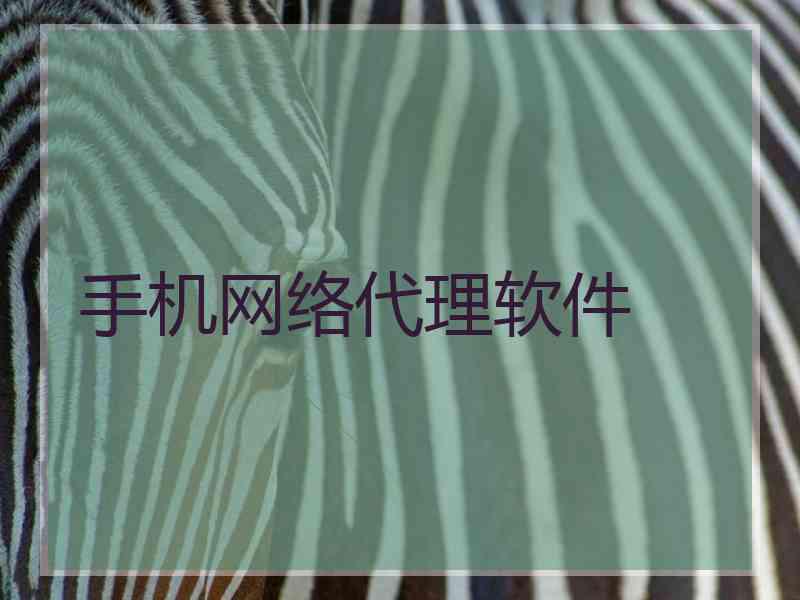 手机网络代理软件