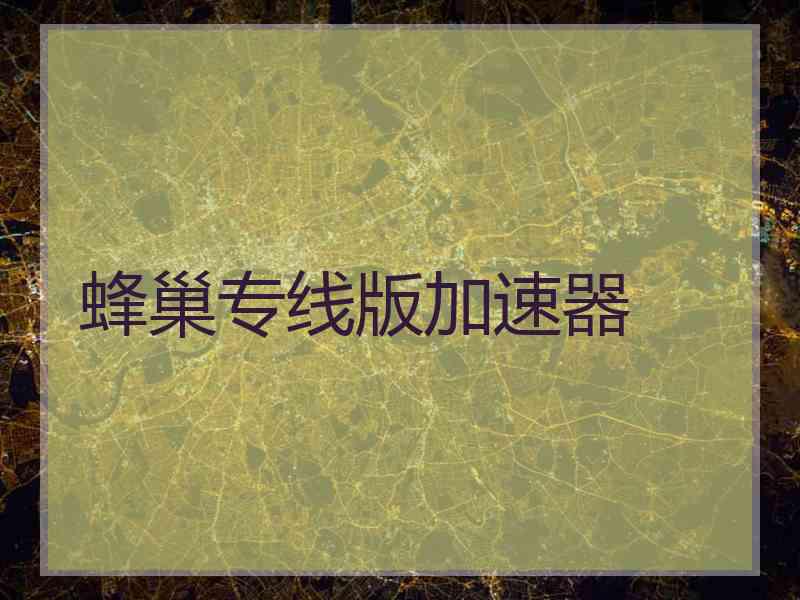 蜂巢专线版加速器