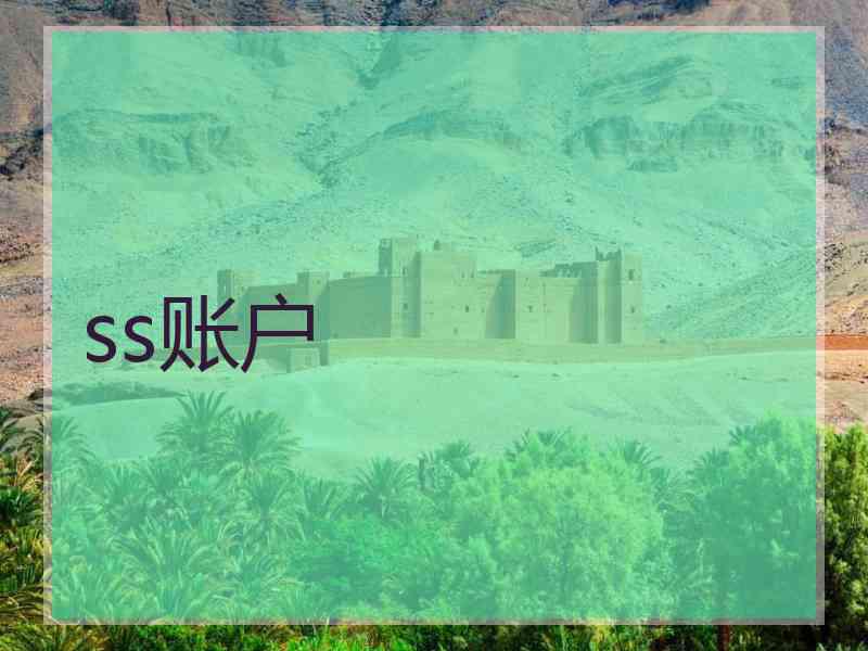ss账户