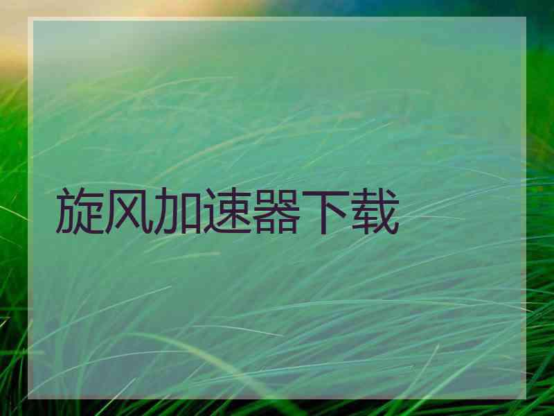 旋风加速器下载