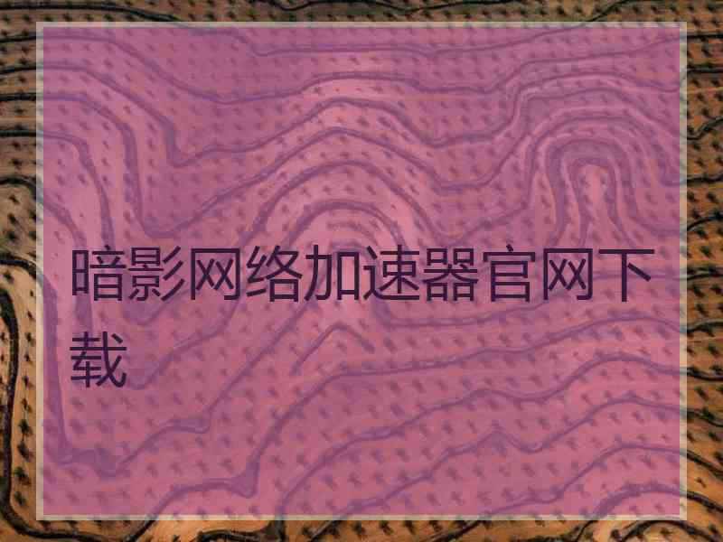暗影网络加速器官网下载