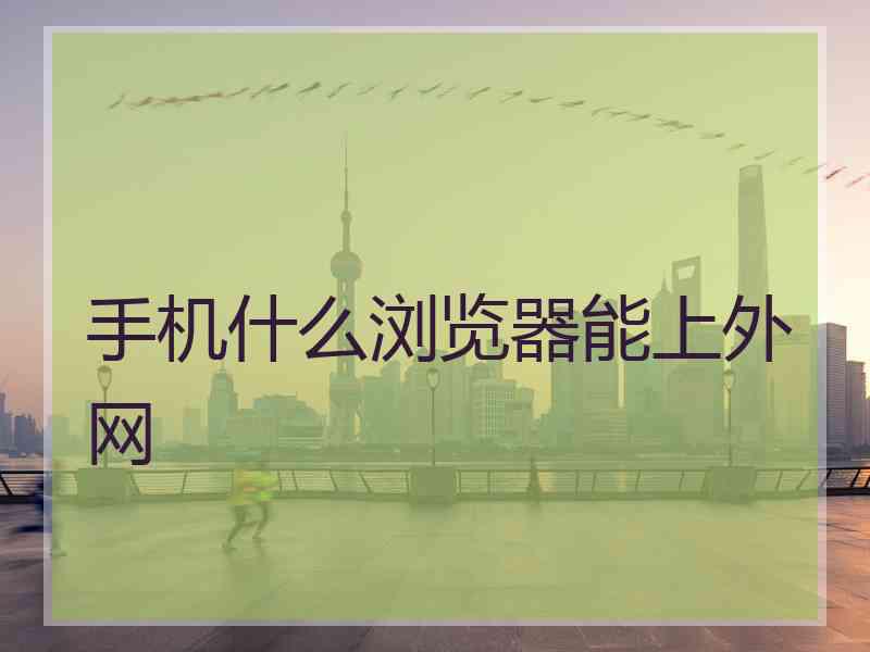 手机什么浏览器能上外网