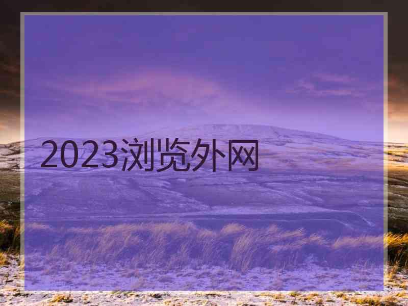 2023浏览外网