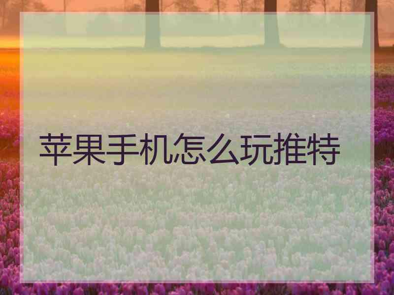 苹果手机怎么玩推特