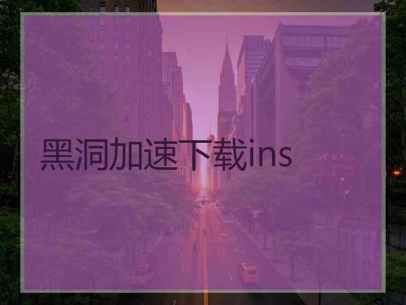 黑洞加速下载ins