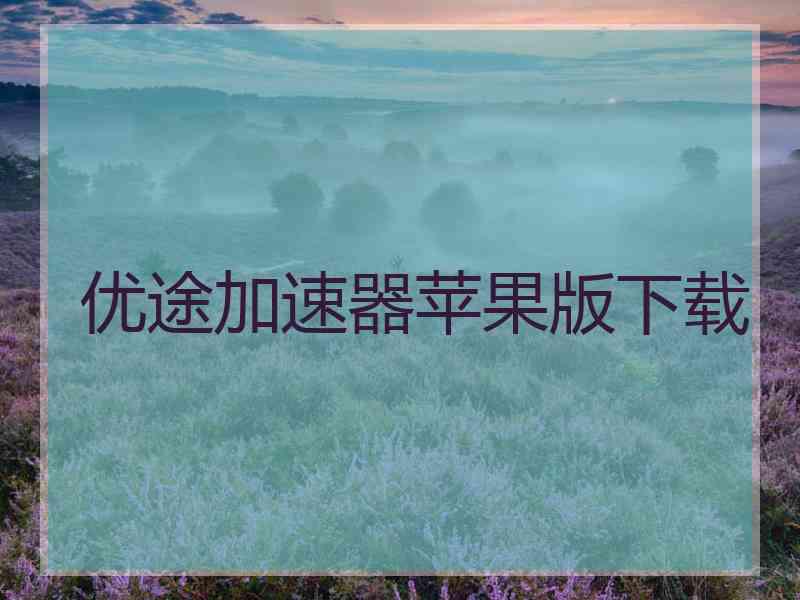 优途加速器苹果版下载