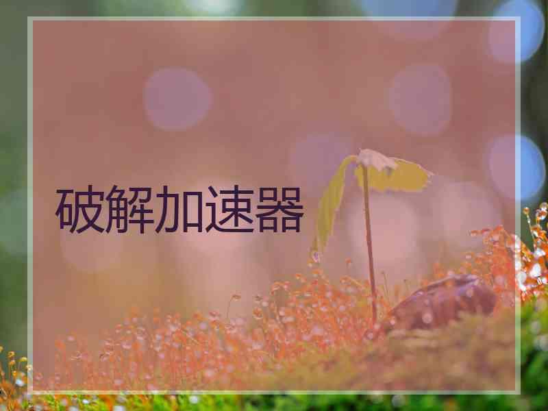 破解加速器