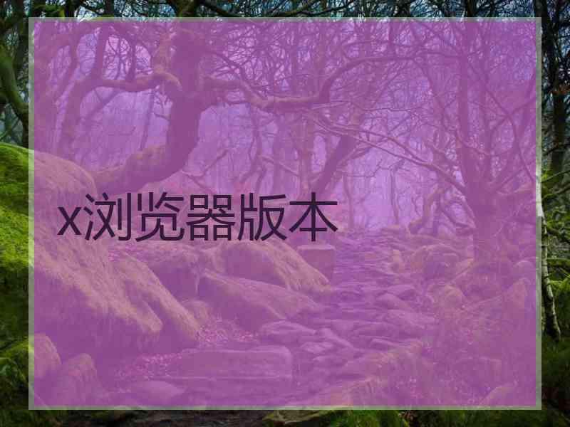 x浏览器版本