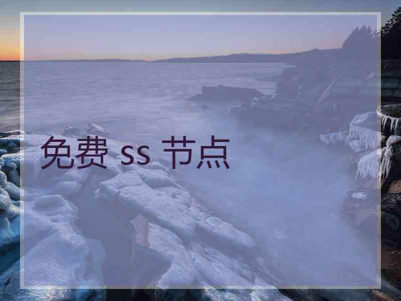免费 ss 节点