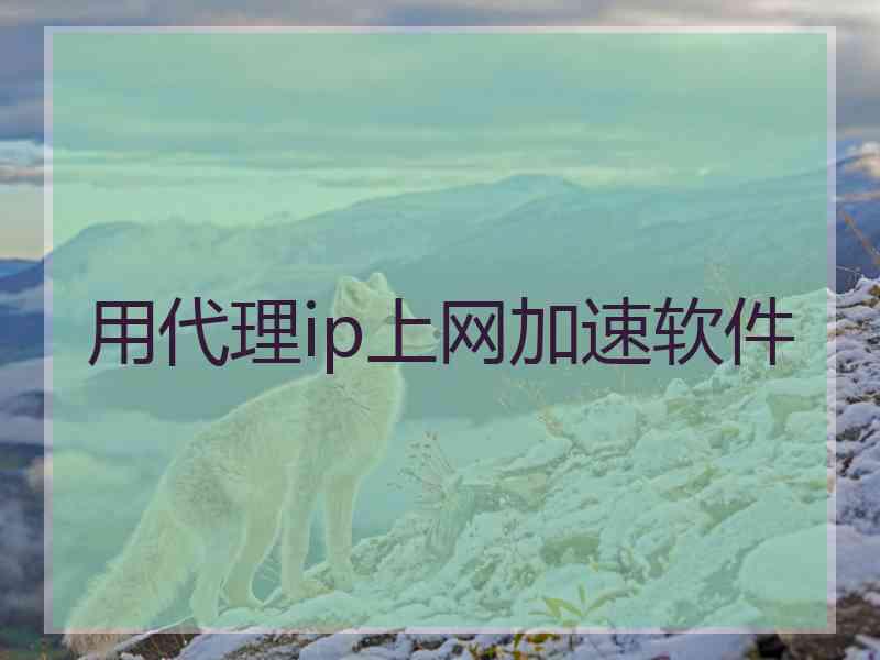 用代理ip上网加速软件