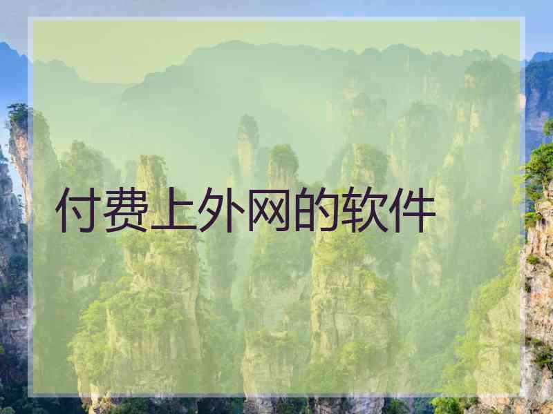 付费上外网的软件