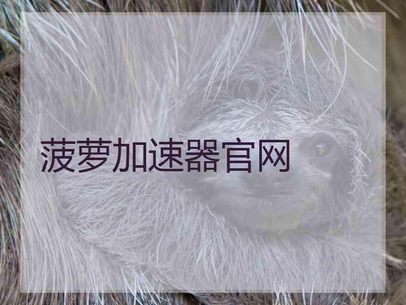 菠萝加速器官网
