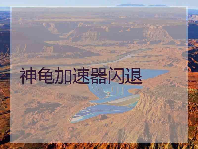 神龟加速器闪退