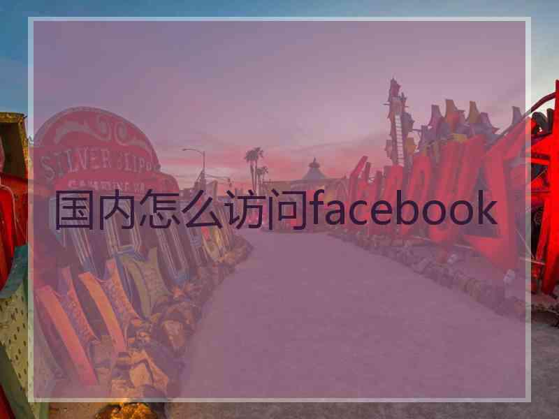 国内怎么访问facebook