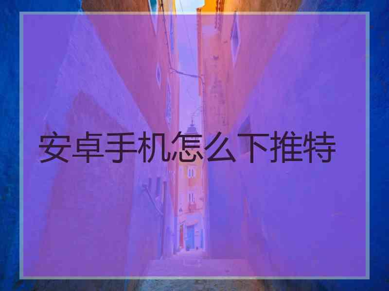 安卓手机怎么下推特
