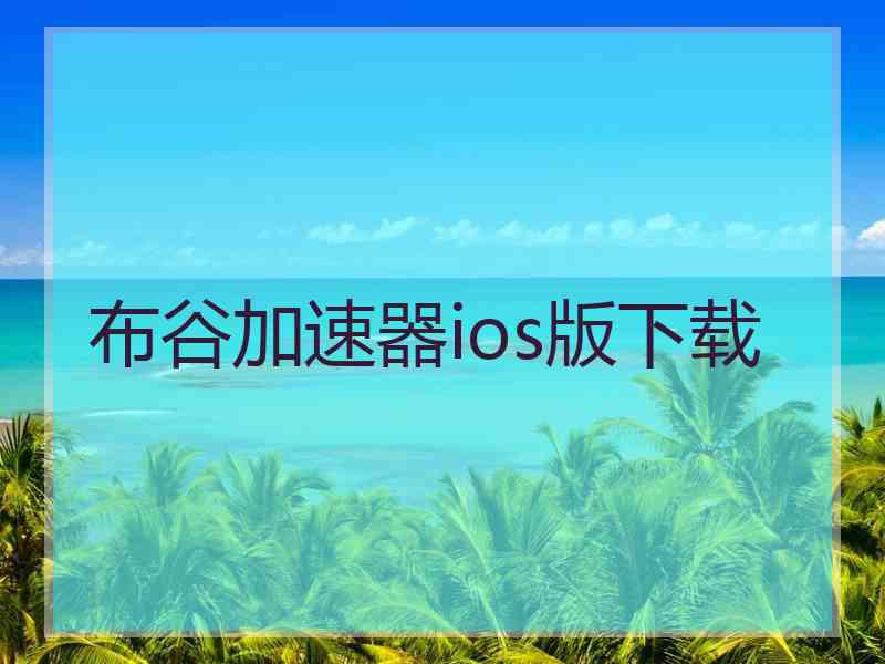 布谷加速器ios版下载