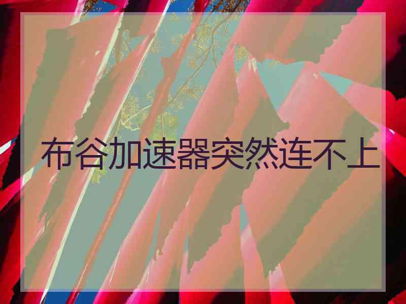 布谷加速器突然连不上