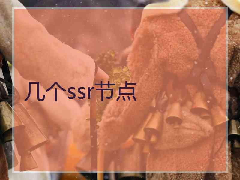 几个ssr节点