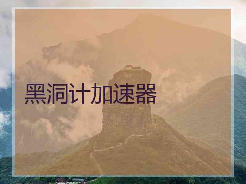 黑洞计加速器