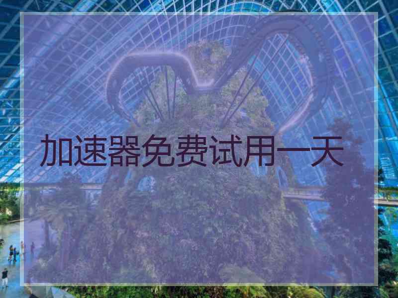 加速器免费试用一天