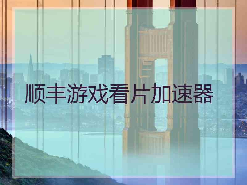 顺丰游戏看片加速器