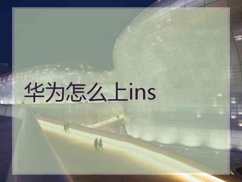 华为怎么上ins