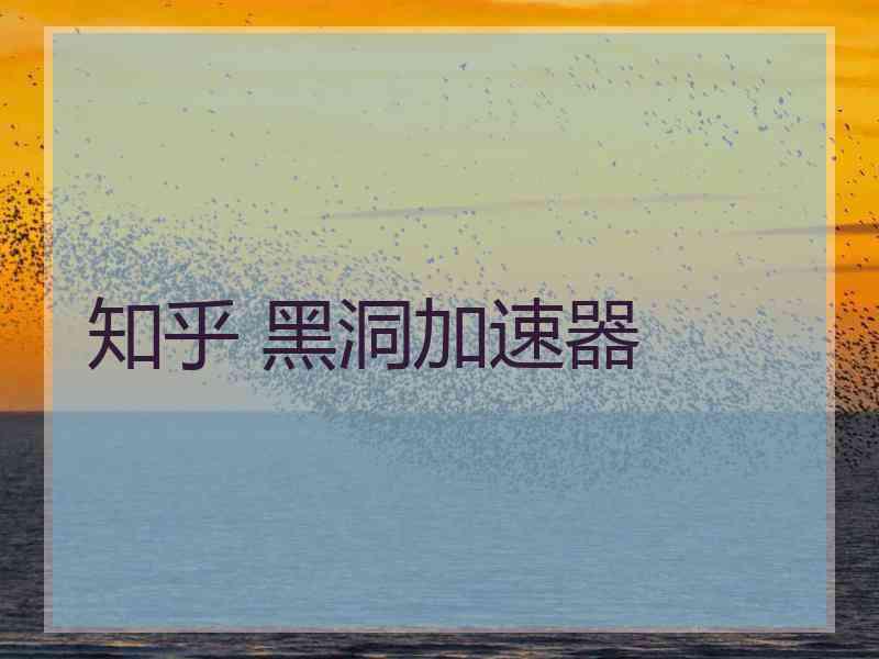 知乎 黑洞加速器