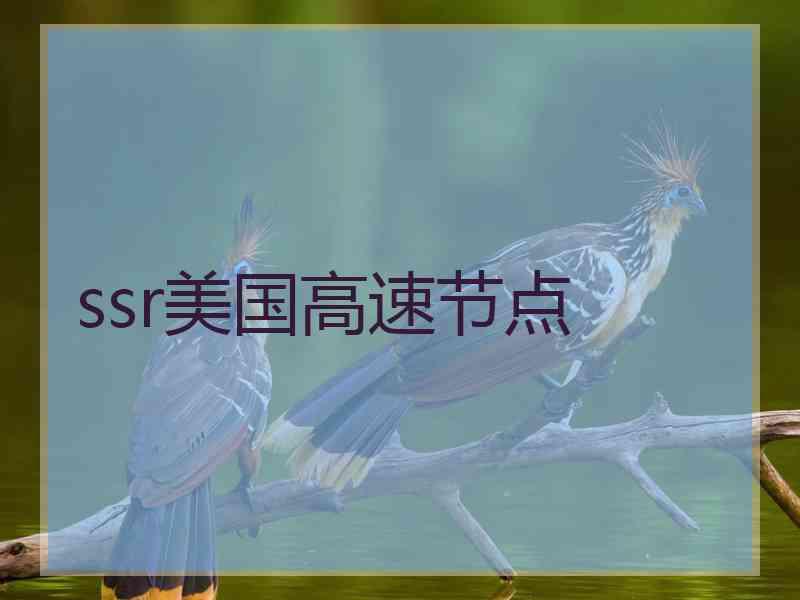 ssr美国高速节点