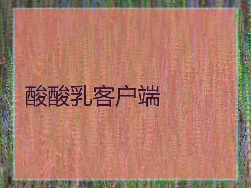 酸酸乳客户端