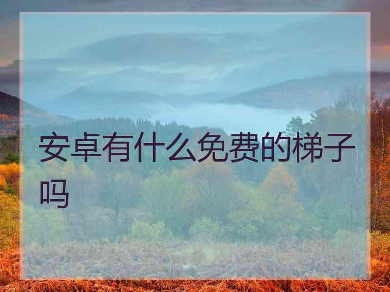 安卓有什么免费的梯子吗